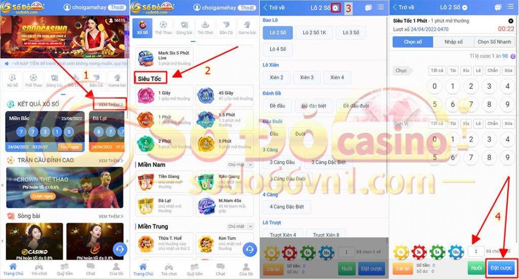 Hướng dẫn đặt cược xổ số siêu tốc tại SODO66 5 Hướng dẫn cách chơi xổ số siêu tốc trên điện thoại