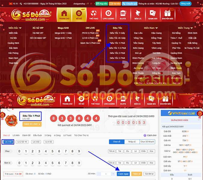 Hướng dẫn đặt cược xổ số siêu tốc tại SODO66 6 Hướng dẫn cách chơi xổ số siêu tốc trên máy tính