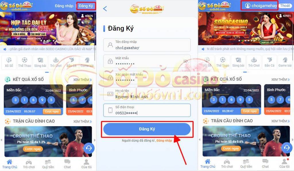 Hướng dẫn nhận Giftcode 30K trải nghiệm tại SODO66 2 Đăng ký tài khoản để được hướng dẫn nhận giftcode tân thủ nhà cái Sodo66