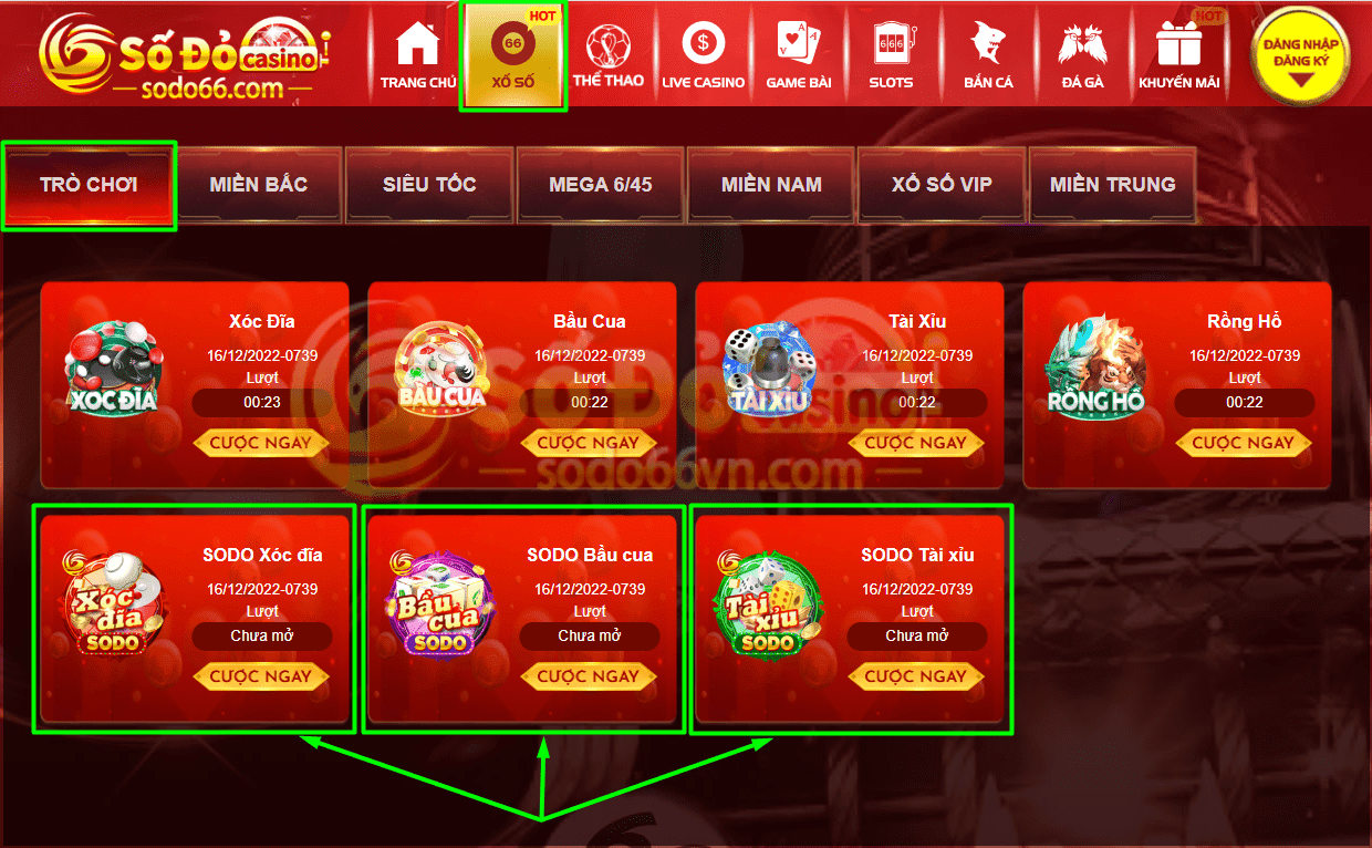 SODO XSST - SẢNH XỔ SỐ SIÊU TỐC ĐỘC QUYỀN CAO CẤP CỦA SODO66 6 Cách thức tham gia vào sảnh trò chơi khác